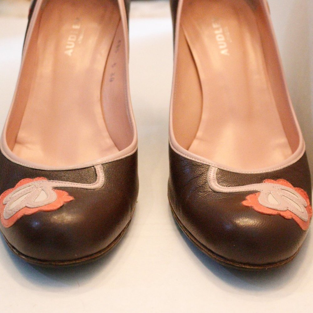 Women's Audley London Brown Pumps Size 7.5 - Picture 6 of 7